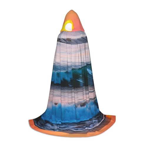 Bkdogkt Sonnenuntergang und Sonnenaufgang mit Meereswellen-Druck, Halloween, vielseitiger Kapuzenumhang, Karneval, Mottoparty, Dekoration, Hexenkostüme Bkdogkt Sonnenuntergang und Sonnenaufgang mit Meereswellen-Druck, Halloween, vielseitiger Kapuzenumhang, Karneval, Mottoparty, Dekoration, Hexenkostüme von Bkdogkt