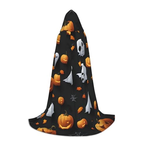 Bkdogkt Süßer Halloween-Muster, Unisex, Kapuzenumhang für Zauberer, Karneval, Halloween, Weihnachten, Cosplay, Robe Bkdogkt Süßer Halloween-Muster, Unisex, Kapuzenumhang für Zauberer, Karneval, Halloween, Weihnachten, Cosplay, Robe von Bkdogkt