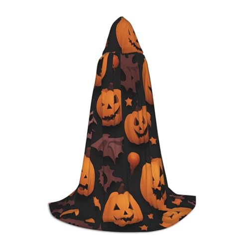 Bkdogkt Süßes Halloween-Muster, 1 Druck, Unisex, Kapuzenumhang für Zauberer, Karneval, Halloween, Weihnachten, Cosplay, Kostüm, Robe von Bkdogkt