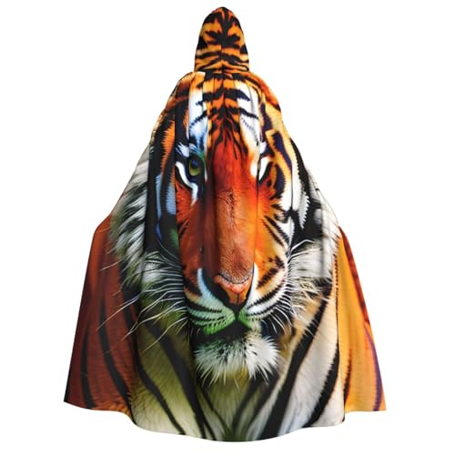 Bkdogkt Tiger Streifen Orange Muster Druck Erwachsene Weiche Mantel Cape Hood Für Fiesta Cosplay Maskerade Thema Parteien Mantel Bkdogkt Tiger Streifen Orange Muster Druck Erwachsene Weiche Mantel Cape Hood Für Fiesta Cosplay Maskerade Thema Parteien Mantel von Bkdogkt