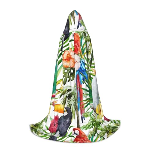 Bkdogkt Tukane, Papagei, Palme, Blätter, Druck, Halloween, vielseitiger Kapuzenumhang, Karneval, Mottoparty, Dekoration, Hexenkostüme Bkdogkt Tukane, Papagei, Palme, Blätter, Druck, Halloween, vielseitiger Kapuzenumhang, Karneval, Mottoparty, Dekoration, Hexenkostüme von Bkdogkt