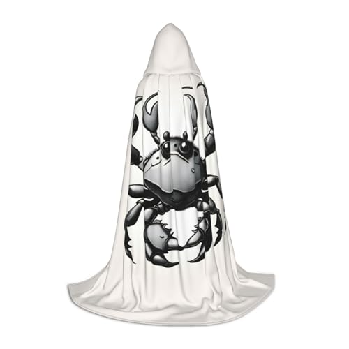 Bkdogkt Unisex Kapuzenumhang mit Cartoon-Krabben-Druck, für Zauberer, Karneval, Halloween, Weihnachten, Cosplay, Robe Bkdogkt Unisex Kapuzenumhang mit Cartoon-Krabben-Druck, für Zauberer, Karneval, Halloween, Weihnachten, Cosplay, Robe von Bkdogkt