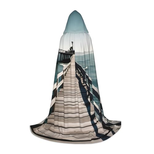 Bkdogkt Unisex Kapuzenumhang mit Coastal Pier Print für Zauberer Karneval Halloween Weihnachten Cosplay Kostüm Robe Bkdogkt Unisex Kapuzenumhang mit Coastal Pier Print für Zauberer Karneval Halloween Weihnachten Cosplay Kostüm Robe von Bkdogkt