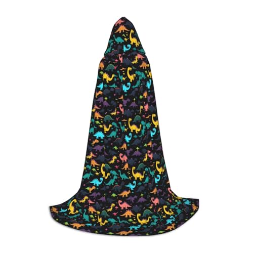 Bkdogkt Unisex Kapuzenumhang mit Dinosaurier-Muster, für Zauberer, Karneval, Halloween, Weihnachten, Cosplay, Robe Bkdogkt Unisex Kapuzenumhang mit Dinosaurier-Muster, für Zauberer, Karneval, Halloween, Weihnachten, Cosplay, Robe von Bkdogkt