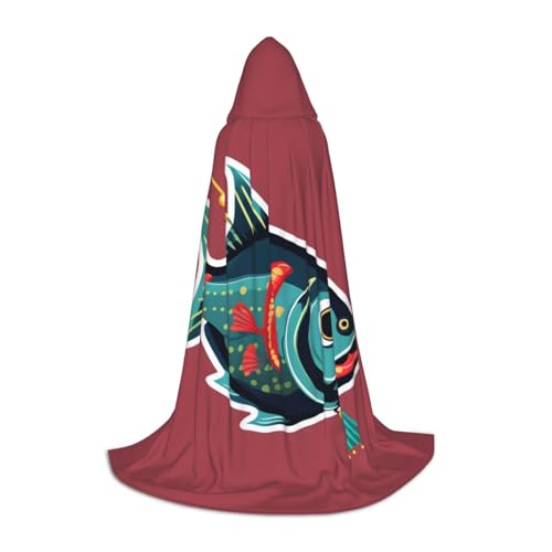 Bkdogkt Unisex Kapuzenumhang mit Fischmotiv für Zauberer, Karneval, Halloween, Weihnachten, Cosplay, Robe Bkdogkt Unisex Kapuzenumhang mit Fischmotiv für Zauberer, Karneval, Halloween, Weihnachten, Cosplay, Robe von Bkdogkt