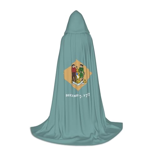 Bkdogkt Unisex Kapuzenumhang mit Flagge von Delaware für Zauberer, Karneval, Halloween, Weihnachten, Cosplay, Robe Bkdogkt Unisex Kapuzenumhang mit Flagge von Delaware für Zauberer, Karneval, Halloween, Weihnachten, Cosplay, Robe von Bkdogkt
