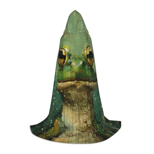 Bkdogkt Unisex Kapuzenumhang mit Frosch- und Regenaufdruck, für Zauberer, Karneval, Halloween, Weihnachten, Cosplay, Robe Bkdogkt Unisex Kapuzenumhang mit Frosch- und Regenaufdruck, für Zauberer, Karneval, Halloween, Weihnachten, Cosplay, Robe von Bkdogkt