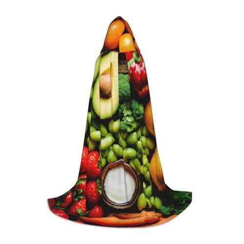 Bkdogkt Unisex Kapuzenumhang mit Gemüse und Früchten, für Zauberer, Karneval, Halloween, Weihnachten, Cosplay, Robe Bkdogkt Unisex Kapuzenumhang mit Gemüse und Früchten, für Zauberer, Karneval, Halloween, Weihnachten, Cosplay, Robe von Bkdogkt