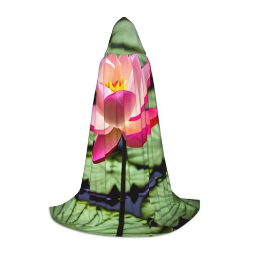Bkdogkt Unisex Kapuzenumhang mit Lotusblumen-Aufdruck, für Zauberer, Karneval, Halloween, Weihnachten, Cosplay, Robe Bkdogkt Unisex Kapuzenumhang mit Lotusblumen-Aufdruck, für Zauberer, Karneval, Halloween, Weihnachten, Cosplay, Robe von Bkdogkt