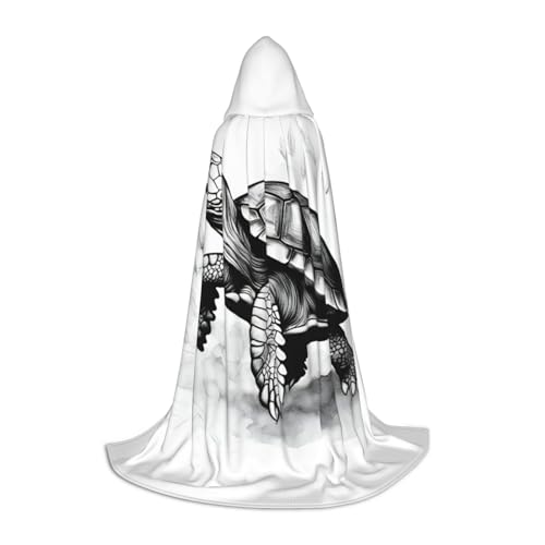 Bkdogkt Unisex Kapuzenumhang mit Schildkrötenaufdruck, für Zauberer, Karneval, Halloween, Weihnachten, Cosplay, Robe von Bkdogkt