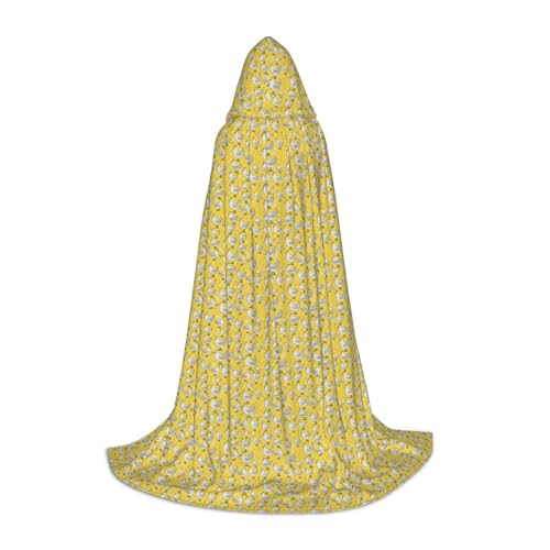 Bkdogkt Unisex Kapuzenumhang mit gelbem Huhn-Aufdruck, für Zauberer, Karneval, Halloween, Weihnachten, Cosplay, Robe Bkdogkt Unisex Kapuzenumhang mit gelbem Huhn-Aufdruck, für Zauberer, Karneval, Halloween, Weihnachten, Cosplay, Robe von Bkdogkt