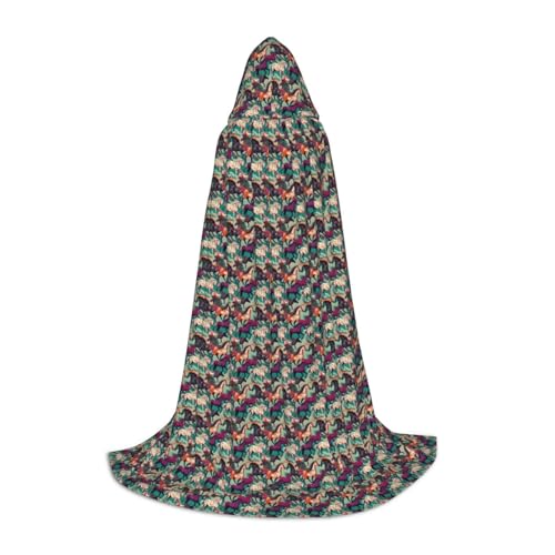 Bkdogkt Unisex-Kapuzenumhang mit verschiedenen Arten von Pferden, für Zauberer, Karneval, Halloween, Weihnachten, Cosplay, Robe Bkdogkt Unisex-Kapuzenumhang mit verschiedenen Arten von Pferden, für Zauberer, Karneval, Halloween, Weihnachten, Cosplay, Robe von Bkdogkt