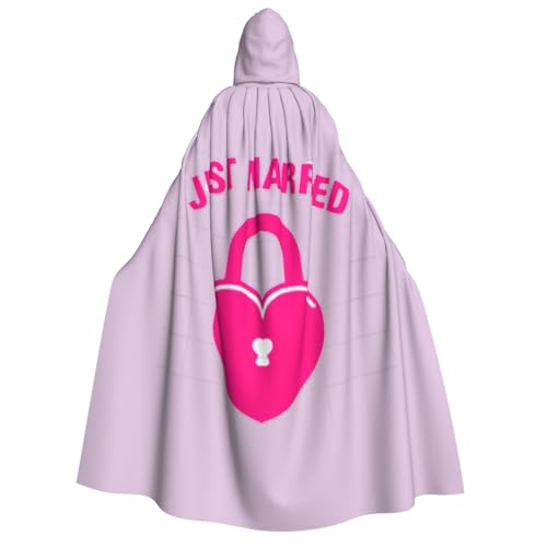 Bkdogkt Weicher Umhang mit Aufschrift "Just Married", für Erwachsene, für Fiesta, Cosplay, Maskerade, Motto-Partys von Bkdogkt