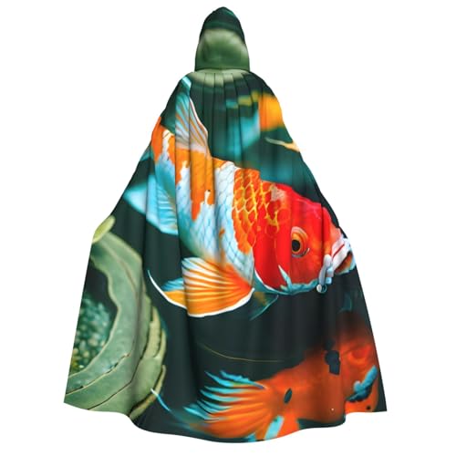Bkdogkt Weicher Umhang mit Koi-Fisch-Druck, für Erwachsene, für Fiesta, Cosplay, Maskerade, Motto-Partys Bkdogkt Weicher Umhang mit Koi-Fisch-Druck, für Erwachsene, für Fiesta, Cosplay, Maskerade, Motto-Partys von Bkdogkt