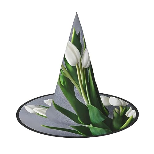 Bkdogkt Weiße Tulpen Blumen Druck Erwachsene Hexenhut Karneval Halloween Hut Partys Maskeraden Cosplay Urlaub Dekor Bkdogkt Weiße Tulpen Blumen Druck Erwachsene Hexenhut Karneval Halloween Hut Partys Maskeraden Cosplay Urlaub Dekor von Bkdogkt