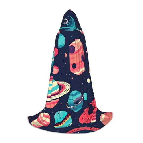 Bkdogkt Weltraumplaneten-Druck, Unisex, Kapuzenumhang für Zauberer, Karneval, Halloween, Weihnachten, Cosplay, Robe Bkdogkt Weltraumplaneten-Druck, Unisex, Kapuzenumhang für Zauberer, Karneval, Halloween, Weihnachten, Cosplay, Robe von Bkdogkt