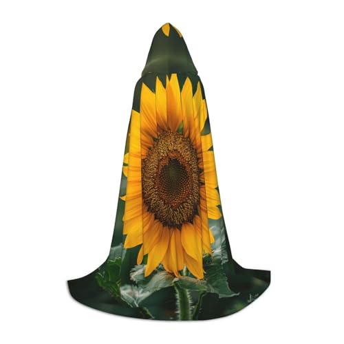 Bkdogkt Wunderschöner Sonnenblumen-Druck, Unisex, Kapuzenumhang für Zauberer, Karneval, Halloween, Weihnachten, Cosplay, Robe Bkdogkt Wunderschöner Sonnenblumen-Druck, Unisex, Kapuzenumhang für Zauberer, Karneval, Halloween, Weihnachten, Cosplay, Robe von Bkdogkt