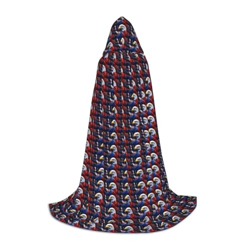Kapuzenumhang mit amerikanischem Weißkopfseeadler, Unisex, für Zauberer, Karneval, Halloween, Weihnachten, Cosplay, Robe Kapuzenumhang mit amerikanischem Weißkopfseeadler, Unisex, für Zauberer, Karneval, Halloween, Weihnachten, Cosplay, Robe von Bkdogkt