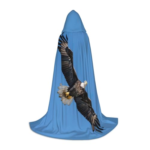 Unisex Kapuzenumhang mit Weißkopfseeadler, für Zauberer, Karneval, Halloween, Weihnachten, Cosplay, Robe von Bkdogkt