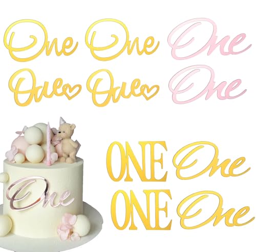 Bkemkri 10 Stück One Cake Topper 1. Geburtstag, Happy Birthday Glitzernder Tortendeko Geburtstagsdeko Kuchen Deko Gold Acryl Tortenaufleger Torten Deko für Baby Junge Mädchen Party Jubiläumsfeief Bkemkri 10 Stück One Cake Topper 1. Geburtstag, Happy Birthday Glitzernder Tortendeko Geburtstagsdeko Kuchen Deko Gold Acryl Tortenaufleger Torten Deko für Baby Junge Mädchen Party Jubiläumsfeief von Bkemkri