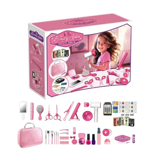 Bkljkf Barbier-Shop-Rollenspiel-Spielzeug, Friseur-Rollenspiel-Set | Stellen Sie Sich vor, Sie Spielen EIN Friseursalon-Spielzeug | Salon-Friseur-Make-up-Set für Kleinkinder, und Mädchen im Alter von Bkljkf Barbier-Shop-Rollenspiel-Spielzeug, Friseur-Rollenspiel-Set | Stellen Sie Sich vor, Sie Spielen EIN Friseursalon-Spielzeug | Salon-Friseur-Make-up-Set für Kleinkinder, und Mädchen im Alter von von Bkljkf