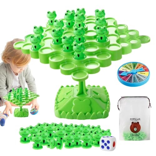Bkljkf Froschbalancebaum, Balance Brettspiel | Creative Boys Desktop Frog Balance Toy,Lustige Eltern-Kind-Interaktive-Spiele für, Kindergarten, Innen-, Außen-, Reisen von Bkljkf