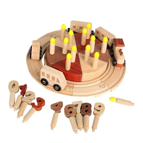 Bkljkf Geburtstagskuchen Spielzeug Set - Rollenspiel Geburtstagskuchen Zug Set,Pädagogisches Holz Cupcake Deko, Spiellebensmittel Kinderküchen Zubehör Für Und Mädchen Bkljkf Geburtstagskuchen Spielzeug Set - Rollenspiel Geburtstagskuchen Zug Set,Pädagogisches Holz Cupcake Deko, Spiellebensmittel Kinderküchen Zubehör Für Und Mädchen von Bkljkf