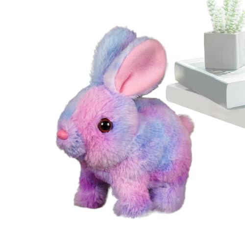 Bkljkf Hoping Bunny Toy, hüpfen Bunny - Realistische hüpfende Hasenspielzeug ausgestopfte Tiere | Interaktive Plüschfiguren, Springen, zuckende Nase, wackelnde Ohren, Hoping Robotertier zum Geburtstag Bkljkf Hoping Bunny Toy, hüpfen Bunny - Realistische hüpfende Hasenspielzeug ausgestopfte Tiere | Interaktive Plüschfiguren, Springen, zuckende Nase, wackelnde Ohren, Hoping Robotertier zum Geburtstag von Bkljkf