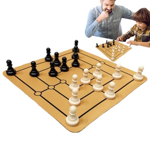 Bkljkf Schachbretter Für Erwachsene | Strategiespiel Mit Handgefertigten Figuren,Holzspielzeug Mit Antikem Rom Design Lernspielzeug Familienspiele Für Kinder Erwachsene von Bkljkf