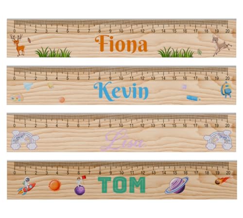 Bl4ckPrint Personalisiertes Lineal zur Einschulung mit Name - Verschiedene Motive - 20cm Holz Lineal - Geschenk für den Schulanfang zur Schuleinführung - für Mächden und Jungen Bl4ckPrint Personalisiertes Lineal zur Einschulung mit Name - Verschiedene Motive - 20cm Holz Lineal - Geschenk für den Schulanfang zur Schuleinführung - für Mächden und Jungen von Bl4ckPrint