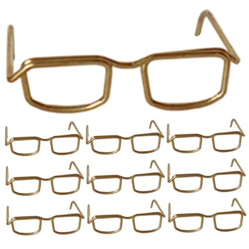 Blablablalu 10 Paar Puppenbrille Klassische Retro Golden Metall DIY Dekorative Mini -Brillen für Puppen basteln Cosplay Foto requisics mini für Puppen Blablablalu 10 Paar Puppenbrille Klassische Retro Golden Metall DIY Dekorative Mini -Brillen für Puppen basteln Cosplay Foto requisics mini für Puppen von Blablablalu