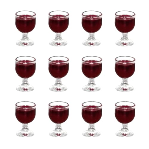 Blablablalu 12pcs Mini Weingläser, 0, 6x0.4 Mini Wine Dollhouse Miniatures Harz 1/12 Maßstab Accessoires für Puppenhausküchenspielzeug Blablablalu 12pcs Mini Weingläser, 0, 6x0.4 Mini Wine Dollhouse Miniatures Harz 1/12 Maßstab Accessoires für Puppenhausküchenspielzeug von Blablablalu