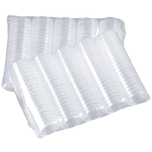 Blablablalu 200 -pcs -Münzkapseln, klare Plastikmünzenhalter mit Deckel, 1 -Zoll -Runden -Sammelbox zum Aufbewahren, Anzeigen und Austausch von Geld von Blablablalu