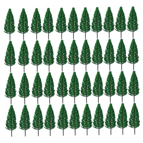 Blablablalu 40pcs Modellbäume, künstliche Kunststoffminiaturbäume, wartungsarme dekorative Architekturanlage für DIY-Handwerksgebäude Modelllandschaftslandschaft Landschaft von Blablablalu