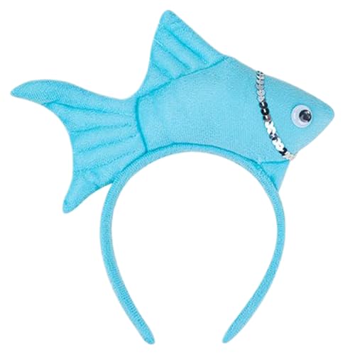 Blablablalu Fish Headband, Cute 3D Fish Hair Headbands for Women, Cartoon Marine Animal Headbands, Soft Cloth Fun Hair Hoop for Kid & Adult Home Party von Blablablalu