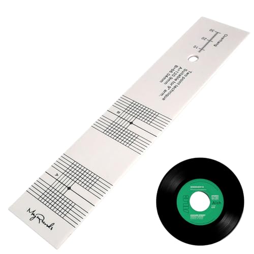 Blablablalu Rekord-Player-Zubehör, Acryl-Alignment-Tool mit Lupe-Record, Anti-Slip-Turntable-Zubehör Blablablalu Rekord-Player-Zubehör, Acryl-Alignment-Tool mit Lupe-Record, Anti-Slip-Turntable-Zubehör von Blablablalu