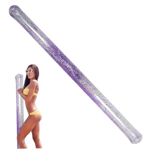 Poolnudeln, 58 Zoll sicheres PVC tragbares glattes aufblasbares Glitzer -Pool -Nudel zum Schwimmen, Strand, schwimmend, Party, lila von Blablablalu