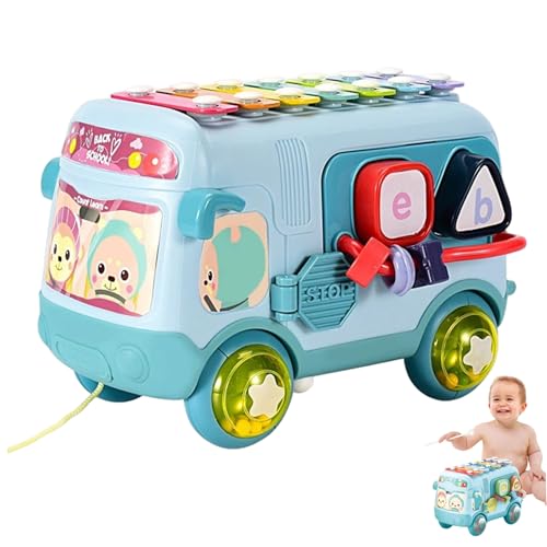 Xylophon für Kleinkinder 1-3, Musik sensorische Babybusspielzeug mit Xylophon Formen Sortierer Frühes Bildungsspielzeug für 1 2 Jahre alte Mädchen Jungen Kinder, Blau Xylophon für Kleinkinder 1-3, Musik sensorische Babybusspielzeug mit Xylophon Formen Sortierer Frühes Bildungsspielzeug für 1 2 Jahre alte Mädchen Jungen Kinder, Blau von Blablablalu