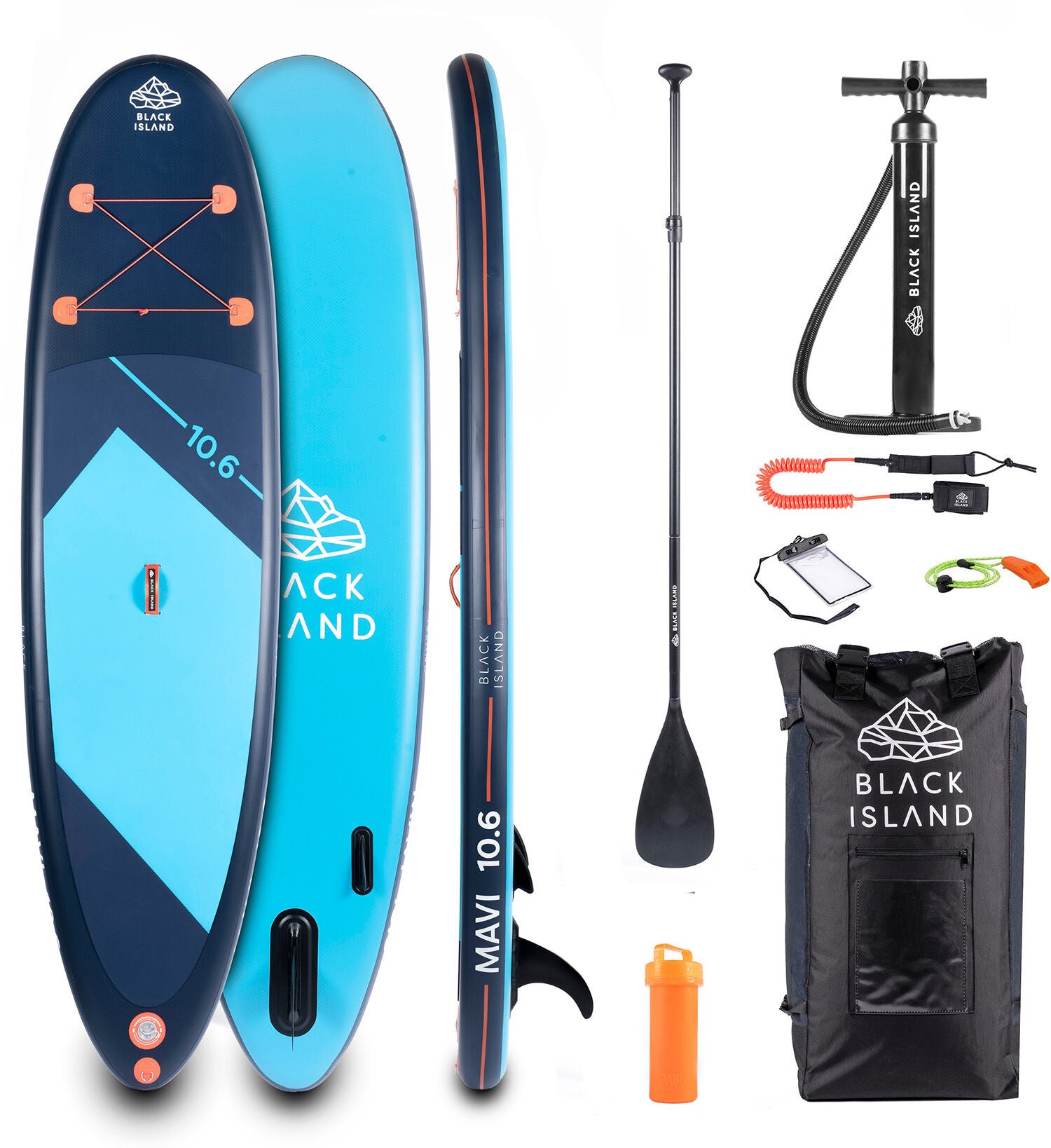 Black Island SUP-Board 10'6 Paket von Black Island