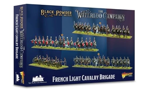 Warlord Black Powder Epic Battles Waterloo: French Light Cavallerry Brigade Military Table Top Wargaming Plastic Model Kit 312002002 von Warlord Games