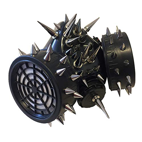 Black Sugar Maske für Kostüm, Gothic, Cyber, Gas, Punk, Steampunk, mit Spikes, Uhr für Abend, Konvention, Erwachsene, Jugendliche, Unisex, gute Befestigung, bequem, robust Black Sugar Maske für Kostüm, Gothic, Cyber, Gas, Punk, Steampunk, mit Spikes, Uhr für Abend, Konvention, Erwachsene, Jugendliche, Unisex, gute Befestigung, bequem, robust von Black Sugar