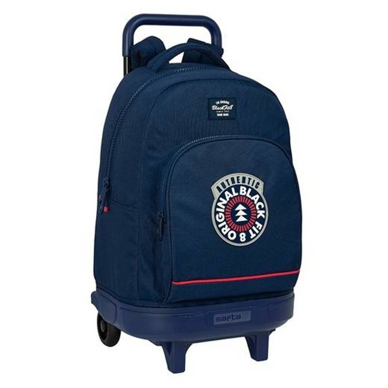 Schulrucksack mit Rädern BlackFit8 Authentic Blau 33 x 22 x 45 cm von BlackFit8