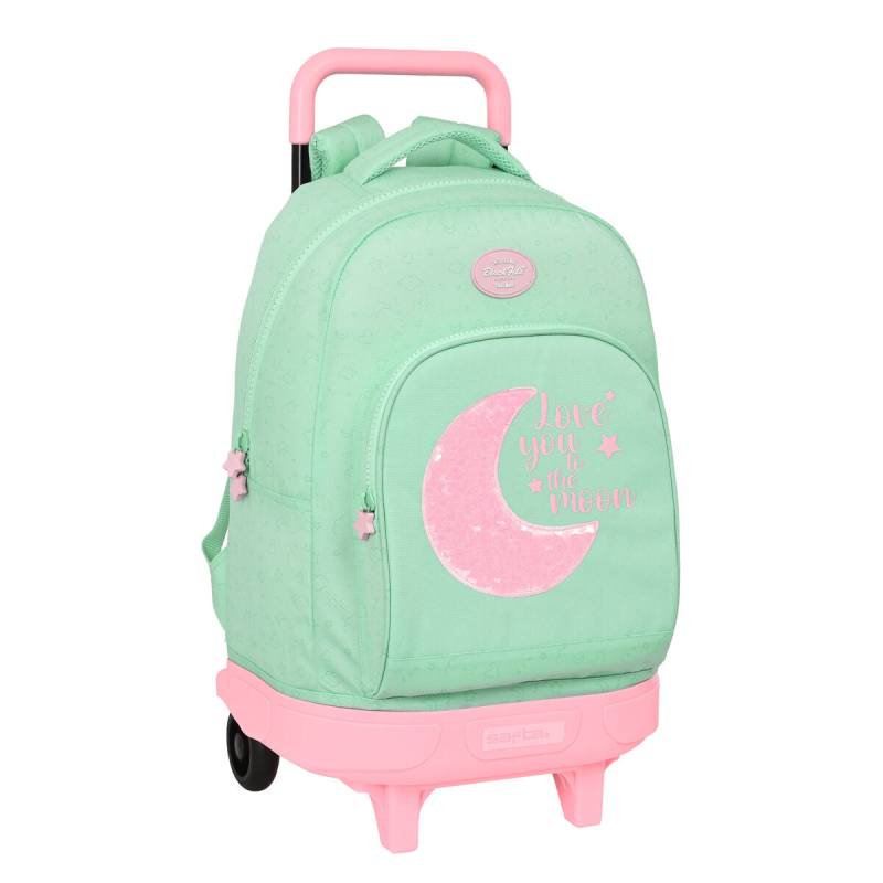 Schulrucksack mit Rädern BlackFit8 Moon grün 33 x 45 x 22 cm von BlackFit8
