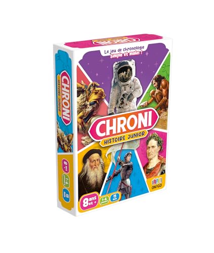 Blackrock Games CHRONI – Geschichte Junior – Kartenspiel – Gesellschaftsspiel ab 8 Jahren – 1 bis 6 Personen – Lernen mit Spaß – Geschichte – Chronologie – on The go Edition von Blackrock Games