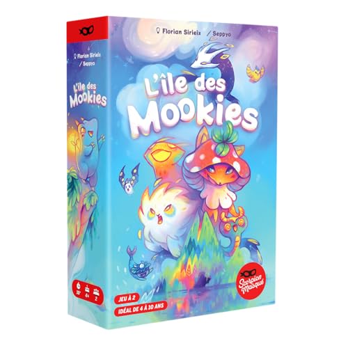 Blackrock Games Die Insel der Mookies – Gesellschaftsspiel für Kinder – 2 Spieler – ab 4 Jahren – Beobachtung und Sammlung – illustrierte Karten – Herausgegeben vom Masqué Skorpion von Blackrock Games