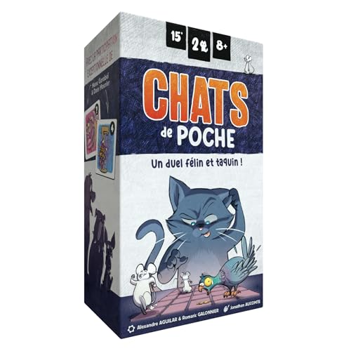 Taschen-Katzen – Gesellschaftsspiel für 2 Spieler – Spiel ab 8 Jahren – Hunde und Katzen – taktisches Duell – Familienspiel – Taschenformat – Lumberjack Studios Blackrock Games von Act In Games