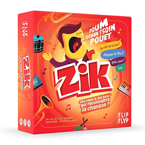 Blackrock Games ZIK – Neue Edition – Gesellschaftsspiel – ab 10 Jahren – Songs summen – Spaß garantiert – ideal in Gruppen – Gesellschaftsspiel Freunde und Familie – Musik-Quiz Original – Lied von Blackrock Games