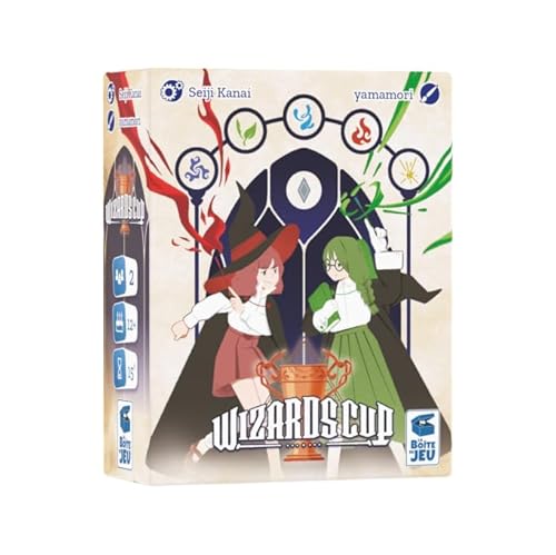 Wizards Cup – Strategisches Gesellschaftsspiel für 2 Spieler – Kartenspiel – taktisches Duell – ab 12 Jahren – Reflexion – Taschenformat – Die Spielbox Blackrock Games von Blackrock Games