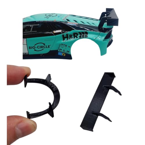 Blackslot Flexibler Spoiler, Carrera Zubehör für 132 Lamborghini Huracan GT3, Carrera Bahn Zubehör, Tuning Kleinteil Ersatzteil von Blackslot