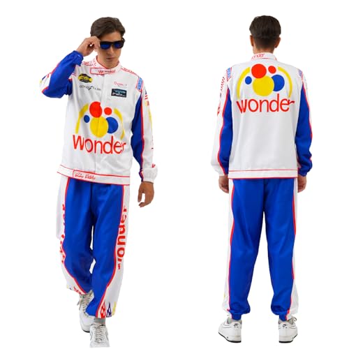 Blahhey Ricky Bobby Halloween-Kostüm, zweiteiliges Rennanzug, Jacke, Hose, Talladega Nights, 7-teiliges Outfit, Halloween, Cosplay Blahhey Ricky Bobby Halloween-Kostüm, zweiteiliges Rennanzug, Jacke, Hose, Talladega Nights, 7-teiliges Outfit, Halloween, Cosplay von Blahhey